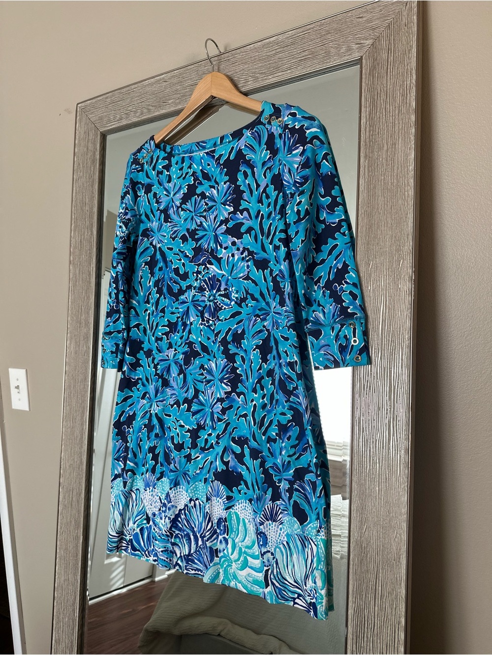 Lilly Pulitzer Sophie UPF 50+ Dress Bright Navy Too Deep NWT Size Small